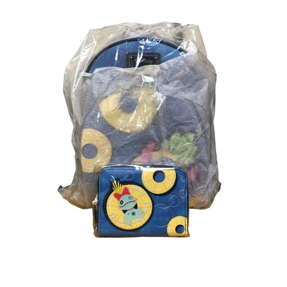 Loungefly Disney Stitch Pineapple Floaty Backpack and Wallet - Picture 10 of 11